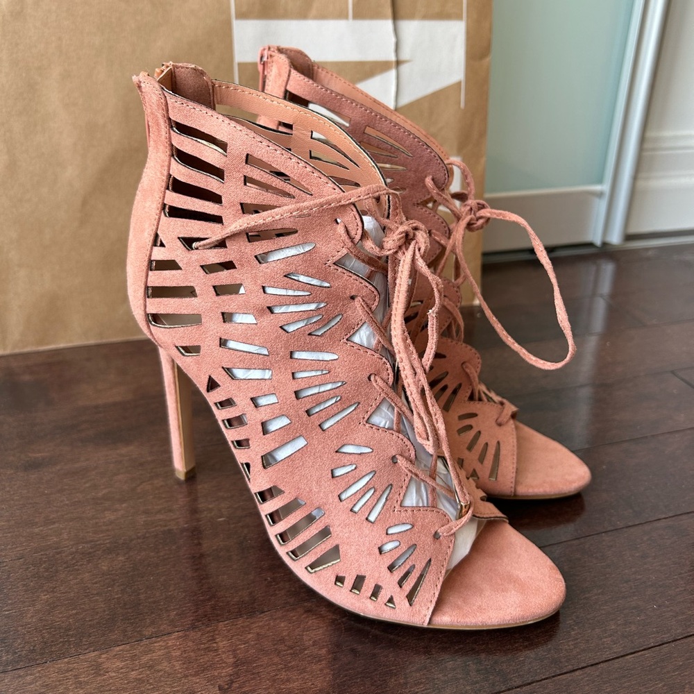 *BRAND NEW* Dynamite Pink Caged Heels
